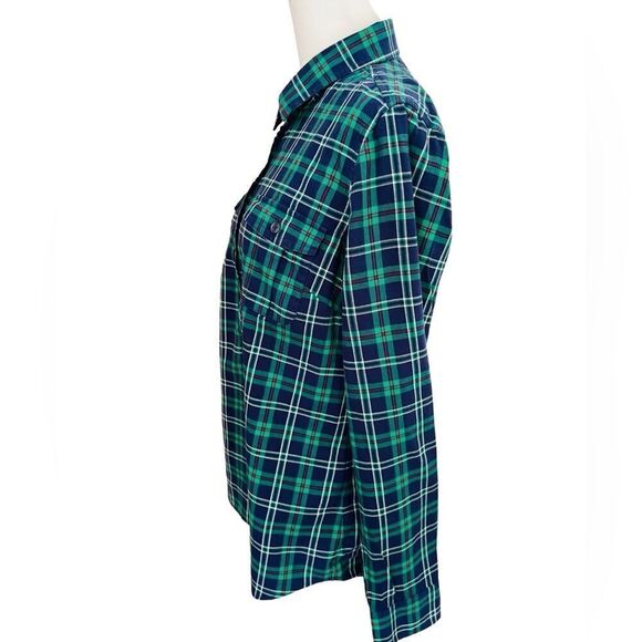 Vineyard Vines Tartan Plaid Popover with tab sleeves size 8. - Picture 5 of 9
